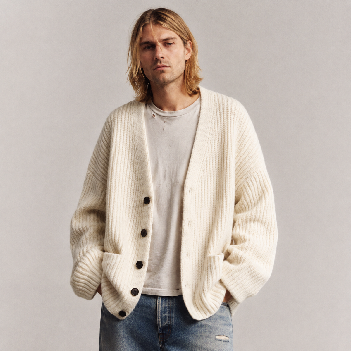 Nathaniel | Cardigan Décontracté à Col en V
