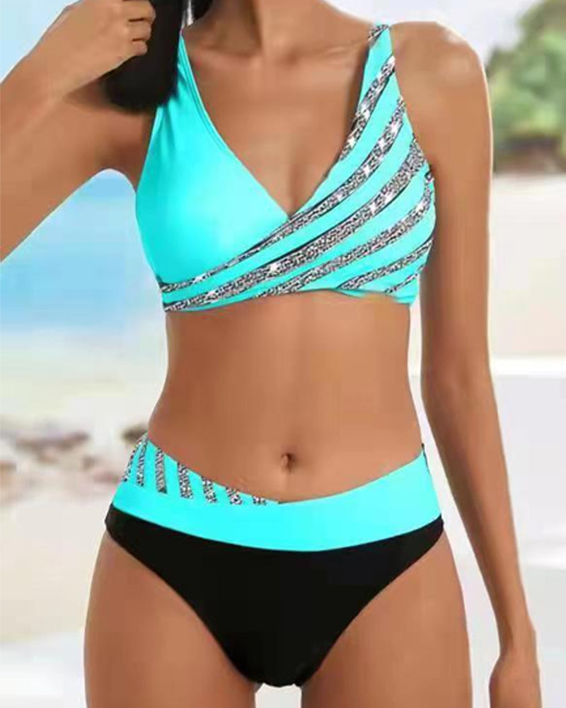 Mona | Bikini imprimé dans des tons chauds