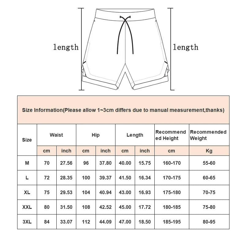 Men's Lightweight Athletic Running Shorts