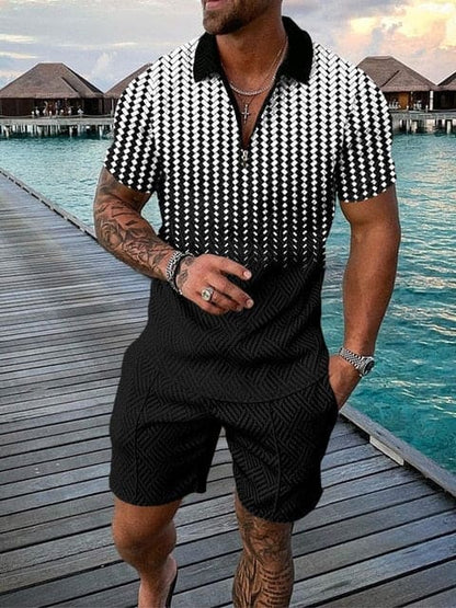 James | Men's Casual Set with Vibrant Print
