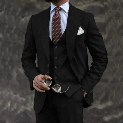 James | Men's Lightweight Three-Piece Suit with Notched Collar