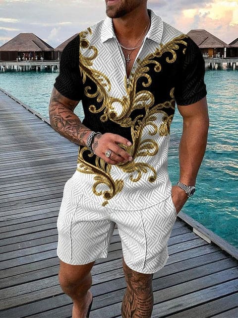 James | Men's Casual Set with Vibrant Print