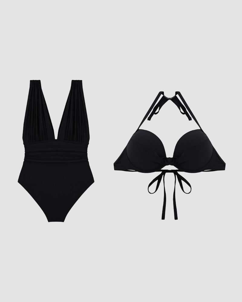 Chloé | Maillot de bain sculptant Luxe avec décolleté en V profond