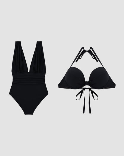 Chloé | Maillot de bain sculptant Luxe avec décolleté en V profond