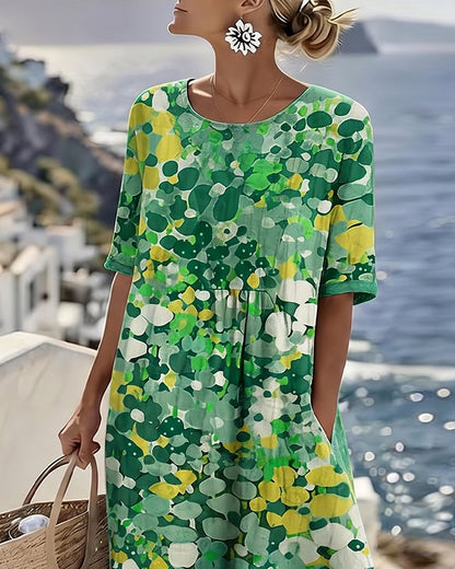 Flora | Robe midi fleurie décontractée