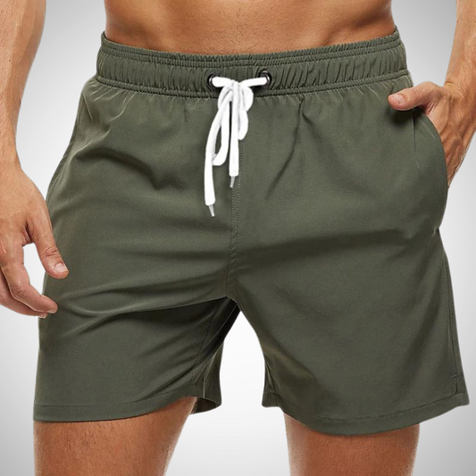 James | Men's Comfortable Solid Swim Trunks