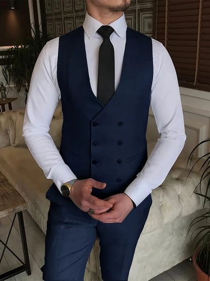 James | Men's Three-Piece Business Blazer, Vest, and Trouser Set