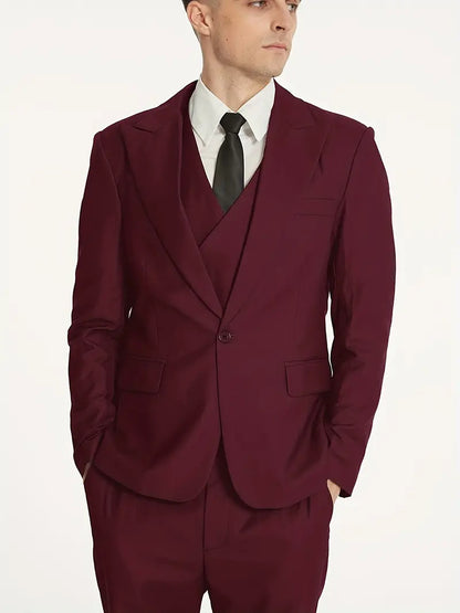 James | Men's Three-Piece Business Blazer, Vest, and Trouser Set