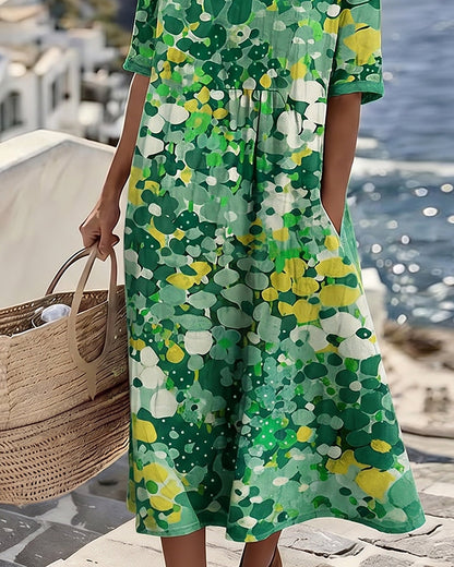 Flora | Robe midi fleurie décontractée