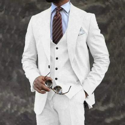 James | Men's Lightweight Three-Piece Suit with Notched Collar