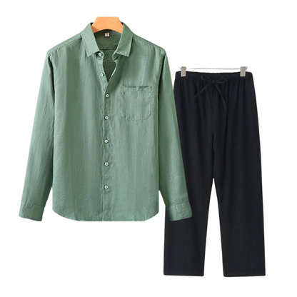 James | Men's Linen Set in Classic Old Money Style
