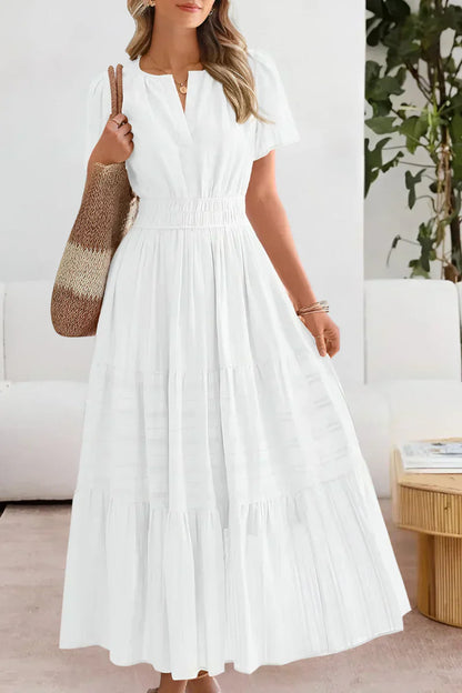 Emma | Robe maxi avec taille froncée