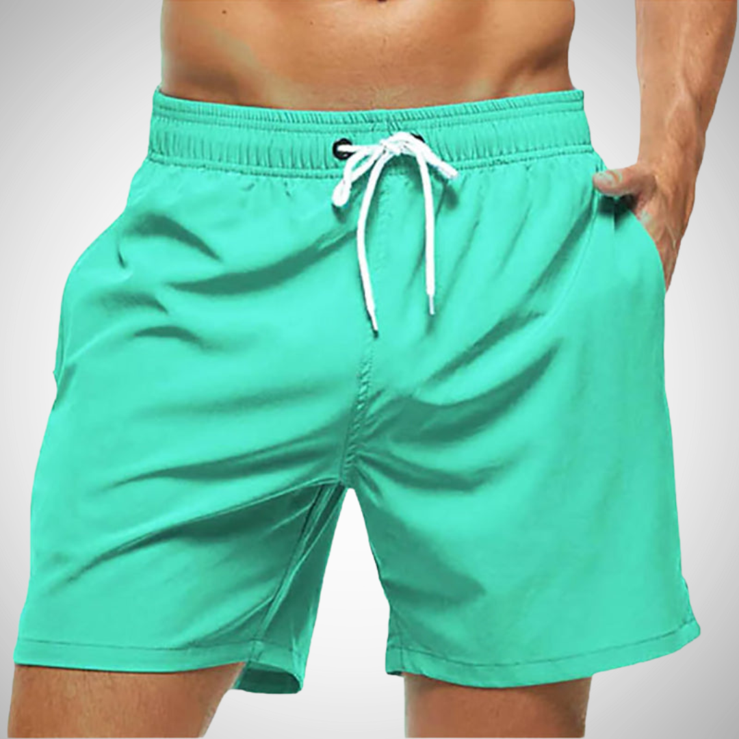 James | Men's Comfortable Solid Swim Trunks