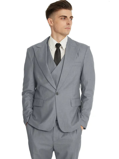 James | Men's Three-Piece Business Blazer, Vest, and Trouser Set