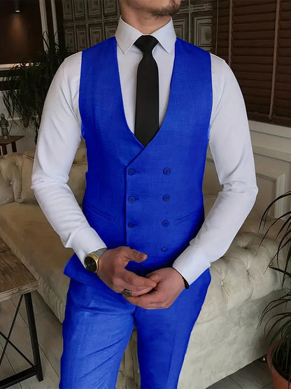 James | Men's Three-Piece Business Blazer, Vest, and Trouser Set