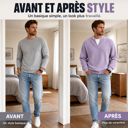 UNALIK™ | Pull Homme Gaufré Texturé