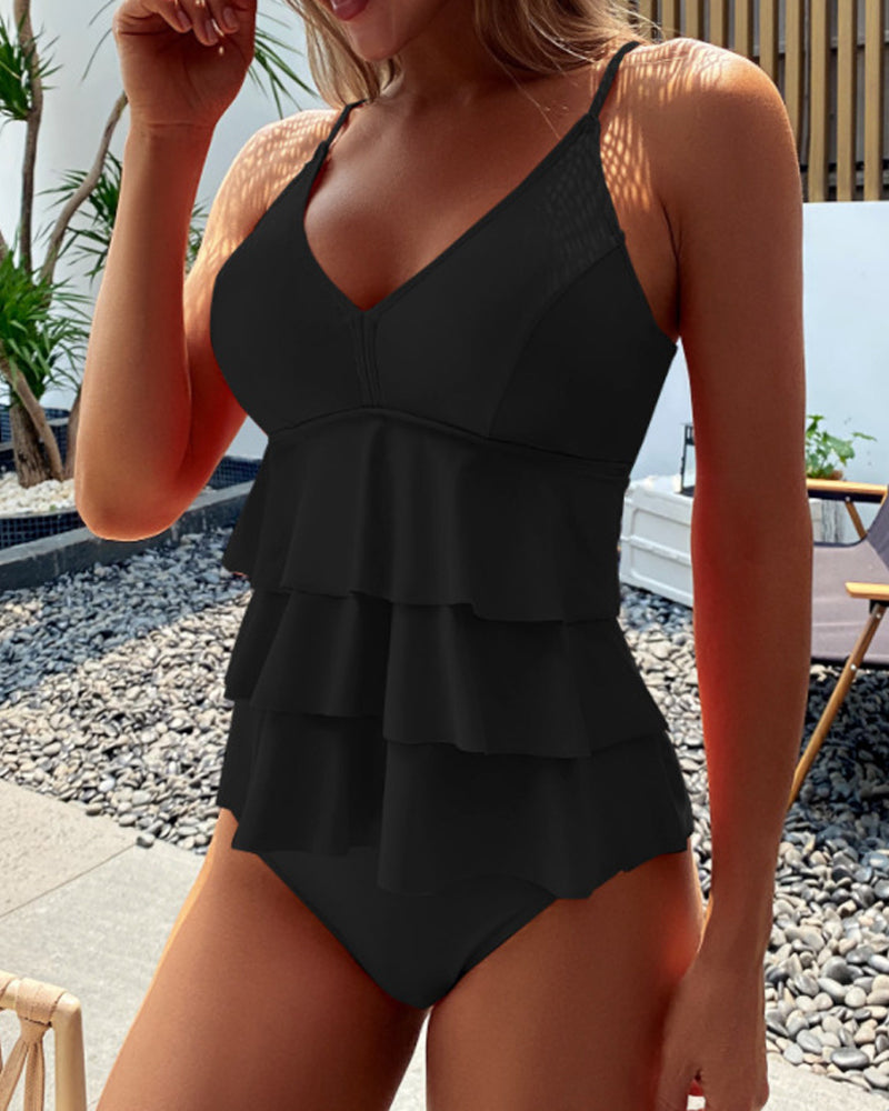 Lia |  Maillot de bain élégant avec des volants stylés