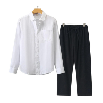 James | Men's Linen Set in Classic Old Money Style