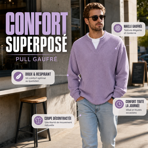 UNALIK™ | Pull Homme Gaufré Texturé