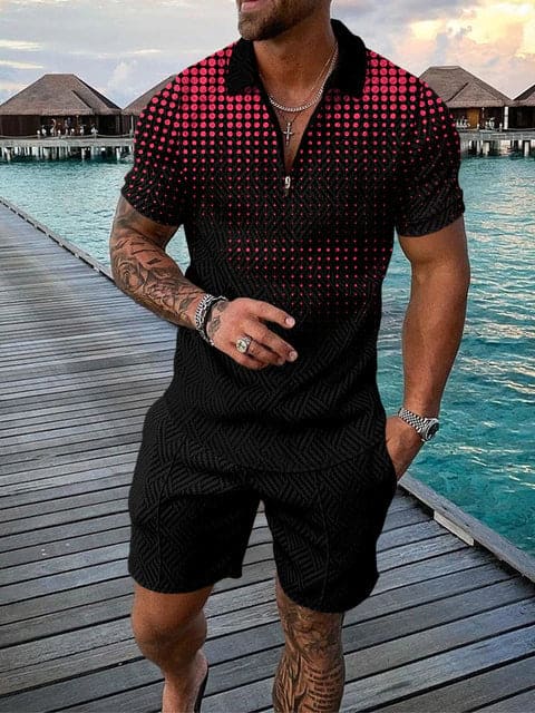James | Men's Casual Set with Vibrant Print