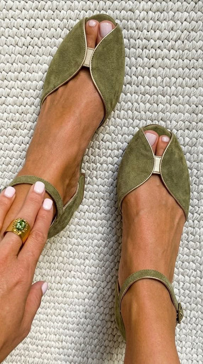 Olivia | Sandales Élégantes en Couleur Sauge