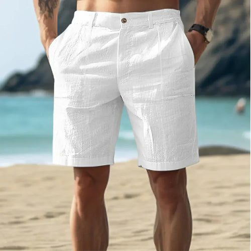 John | Men's Casual Linen Shorts for Summer Relaxation