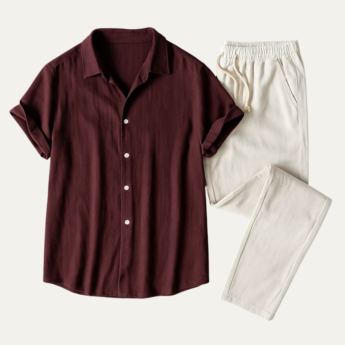 Amalfi | Men's Linen Shirt and Drawstring Pants Outfit
