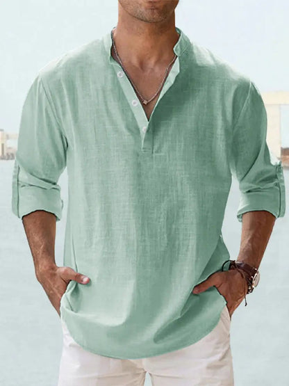 Benzon | Men's Casual Long-Sleeve Summer Shirt