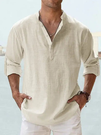 Benzon | Men's Casual Long-Sleeve Summer Shirt