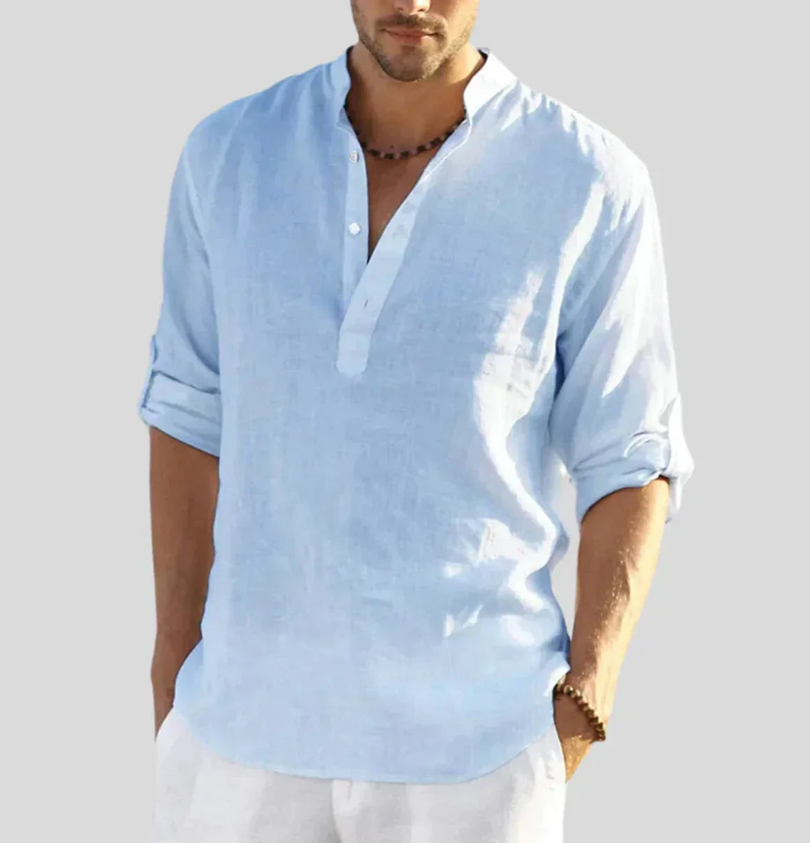 James | Men's Elegant Linen Collar Shirt