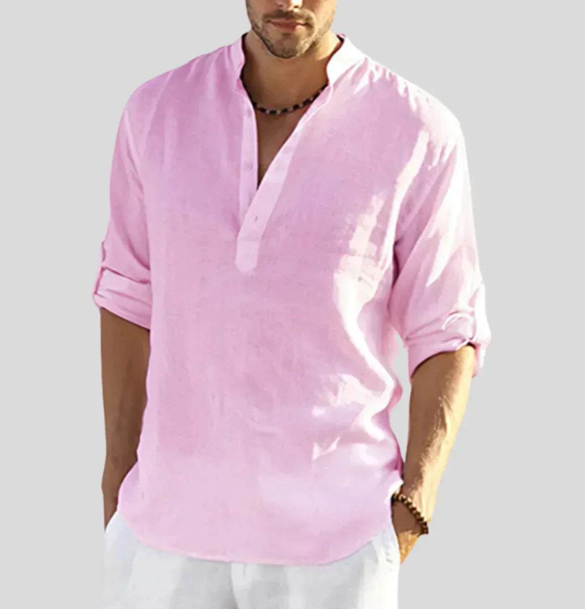 James | Men's Elegant Linen Collar Shirt