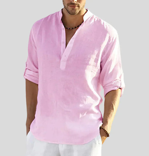James | Men's Elegant Linen Collar Shirt