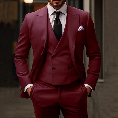 John | Men's 3-Piece Suit with Blazer, Vest, and Trousers
