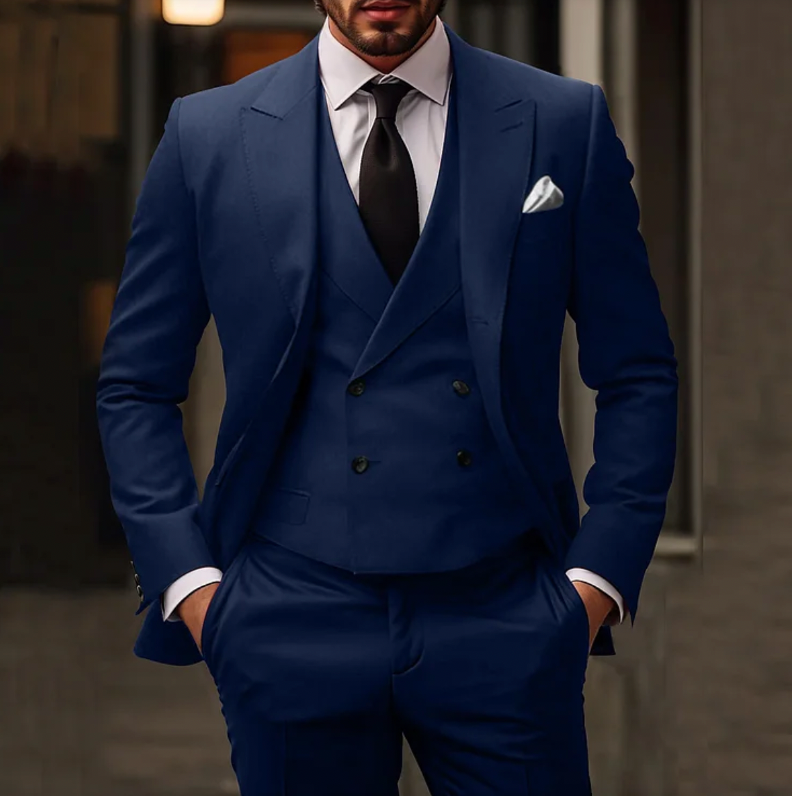 John | Men's 3-Piece Suit with Blazer, Vest, and Trousers