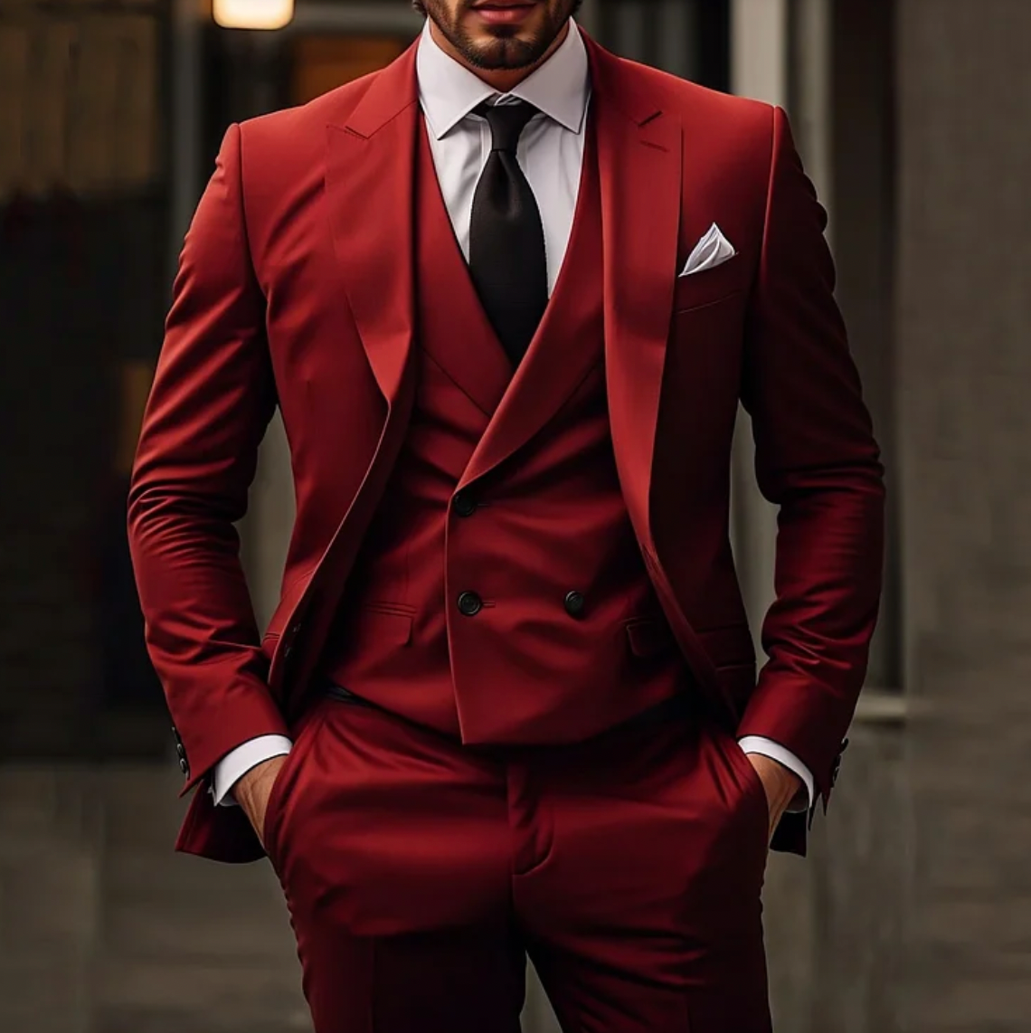 John | Men's 3-Piece Suit with Blazer, Vest, and Trousers