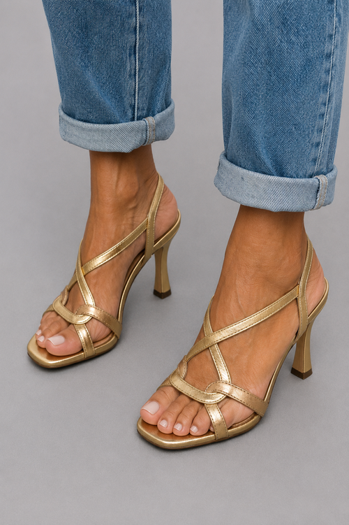 Elisabetta | Sandales d'Été Dorées Charme