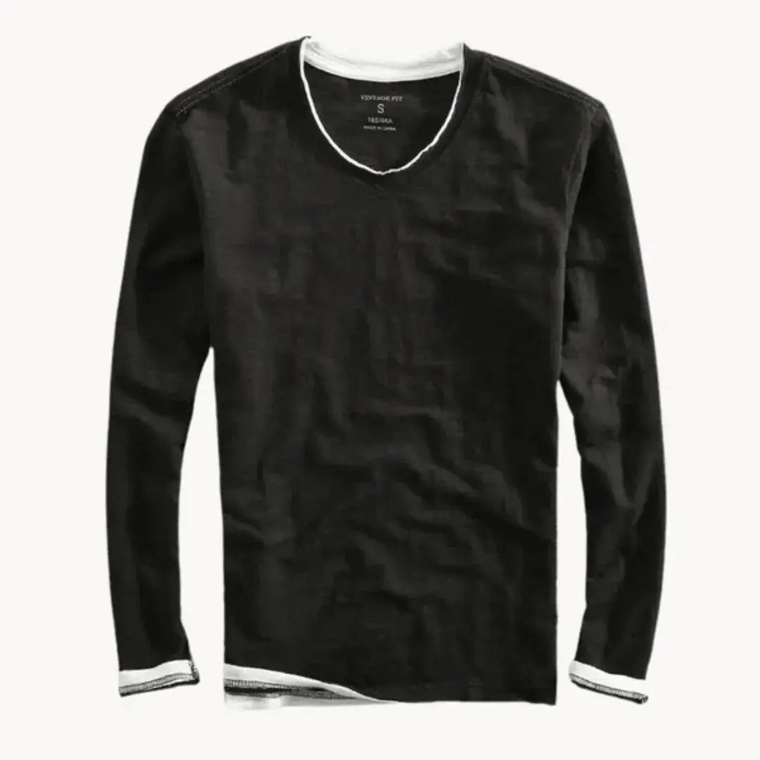 Corvino | Men's Cotton Shirt with Contrast Trim