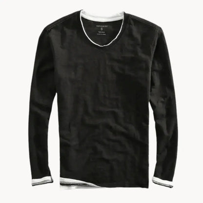 Corvino | Men's Cotton Shirt with Contrast Trim