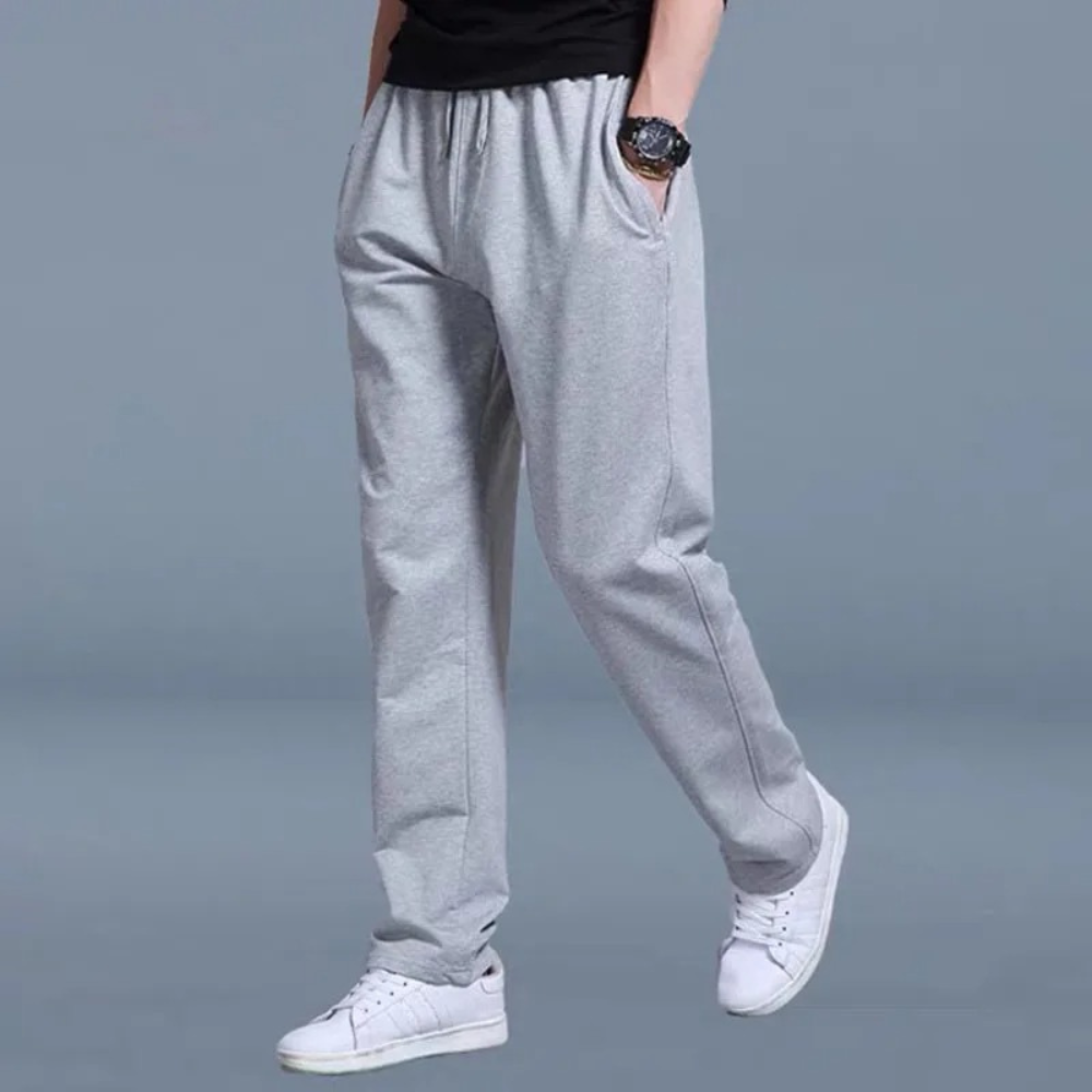John | Men's Comfortable Cotton Jogging Pants with Elastic Waistband