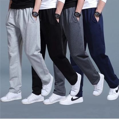 John | Men's Comfortable Cotton Jogging Pants with Elastic Waistband