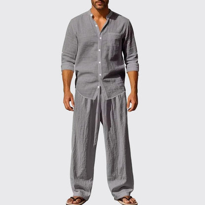 Edward Stone Linen Loose-Fit Two-Piece Outfit