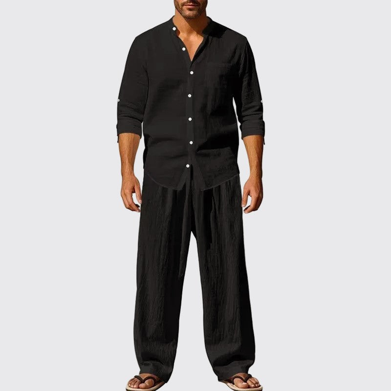 Edward Stone Linen Loose-Fit Two-Piece Outfit