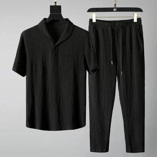 Edward Stone Textured Short Sleeve Set