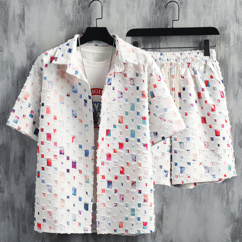 Edward Stone Two-Piece Textured Casual Set