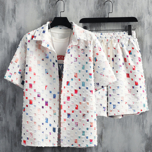Edward Stone Two-Piece Textured Casual Set