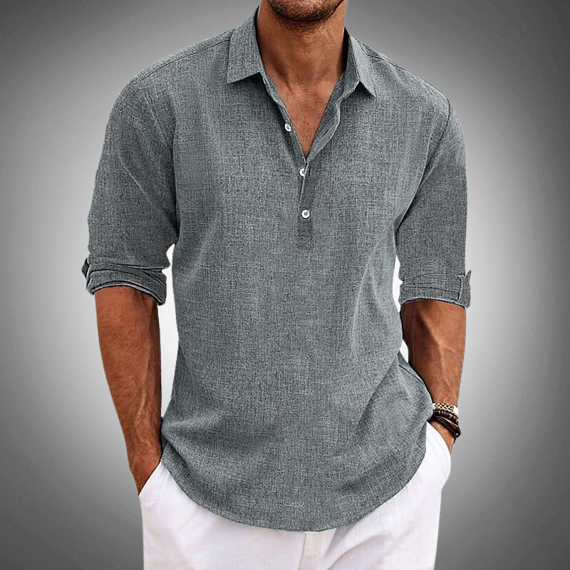 Elario | Men's Classic Premium Linen Dress Shirt
