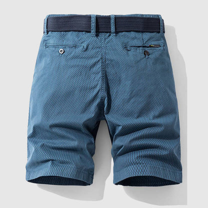 Louis Morel Patterned Casual Shorts with Belt