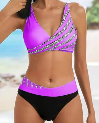 Mona | Bikini imprimé dans des tons chauds