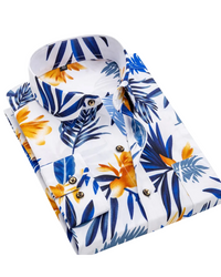 Impression tropicale blanche