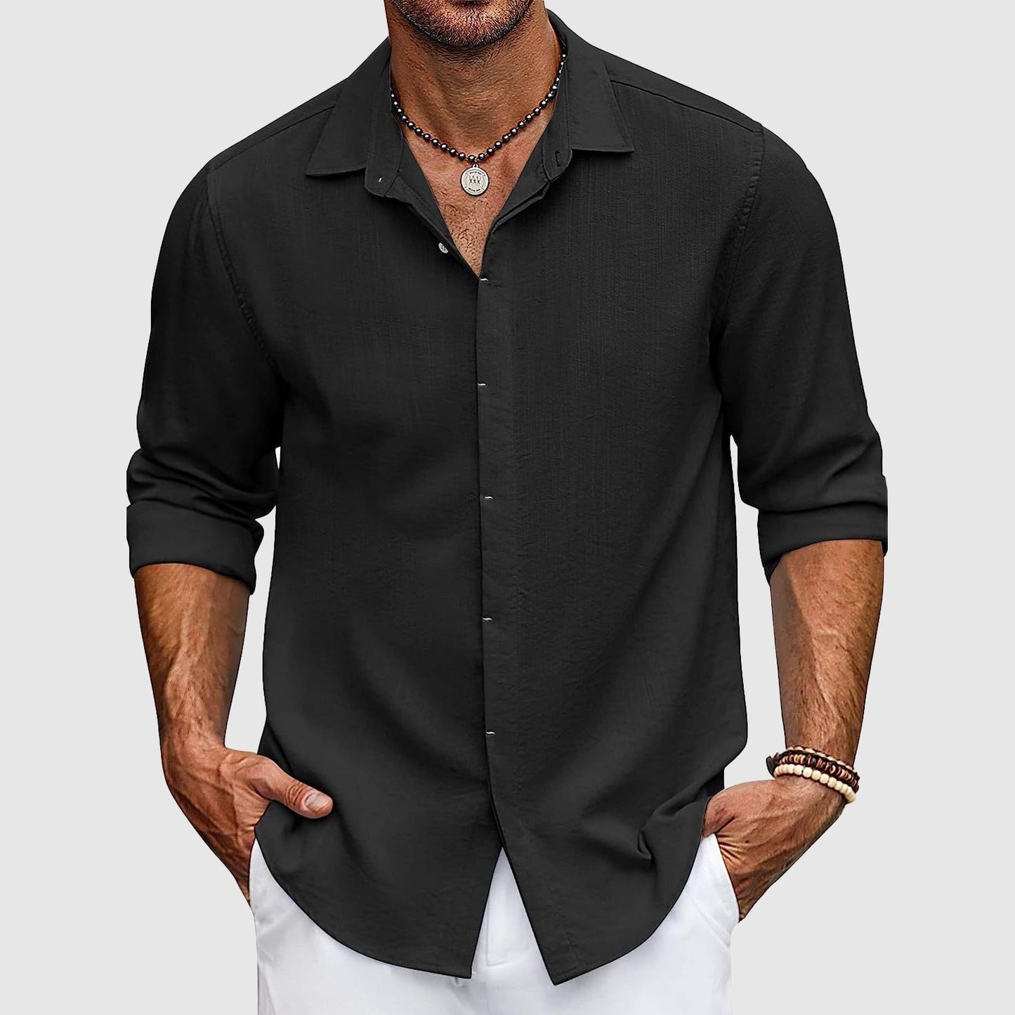 John | Men's Elegant Linen Shirt in Premium Quality